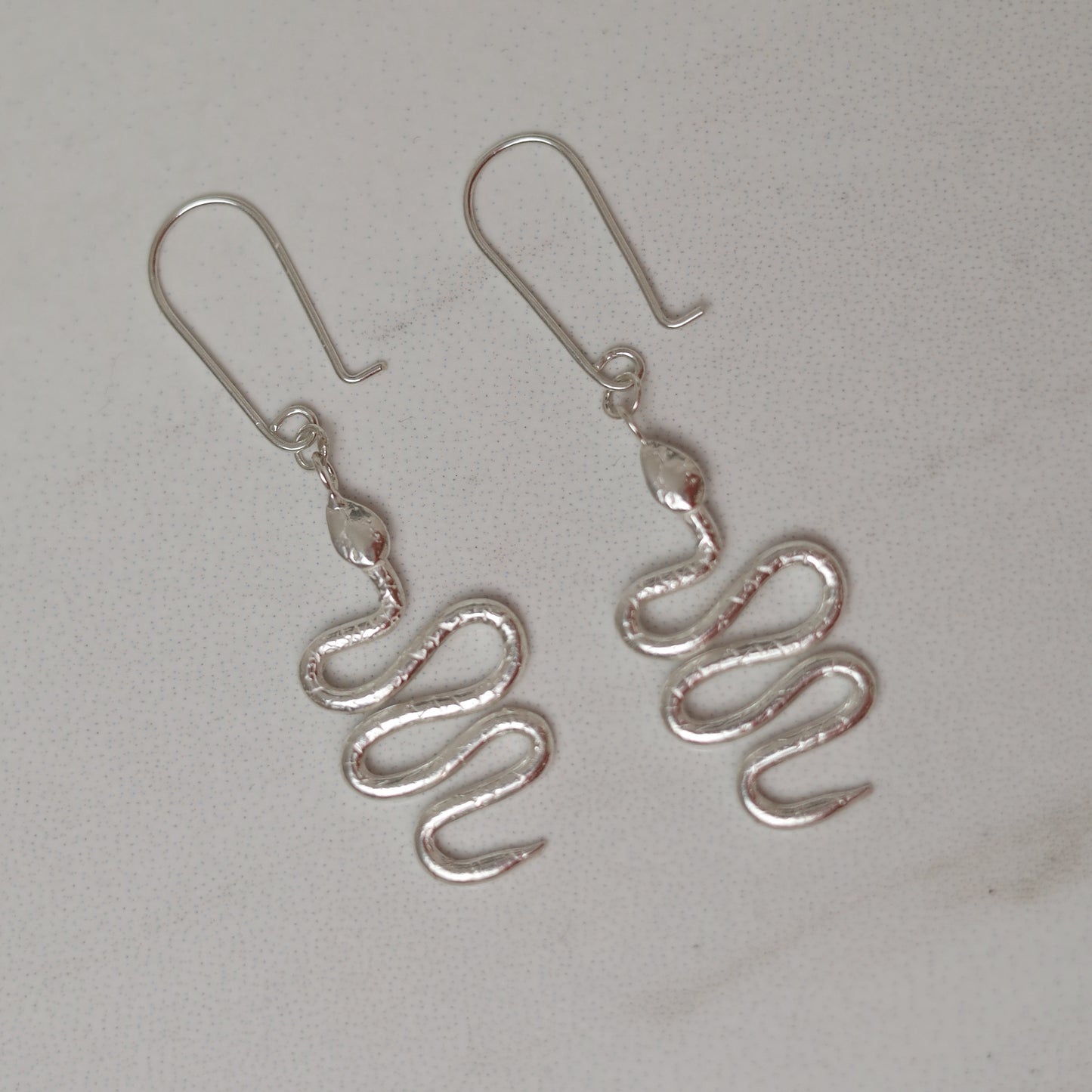 Sterling Silver Serpent Earrings