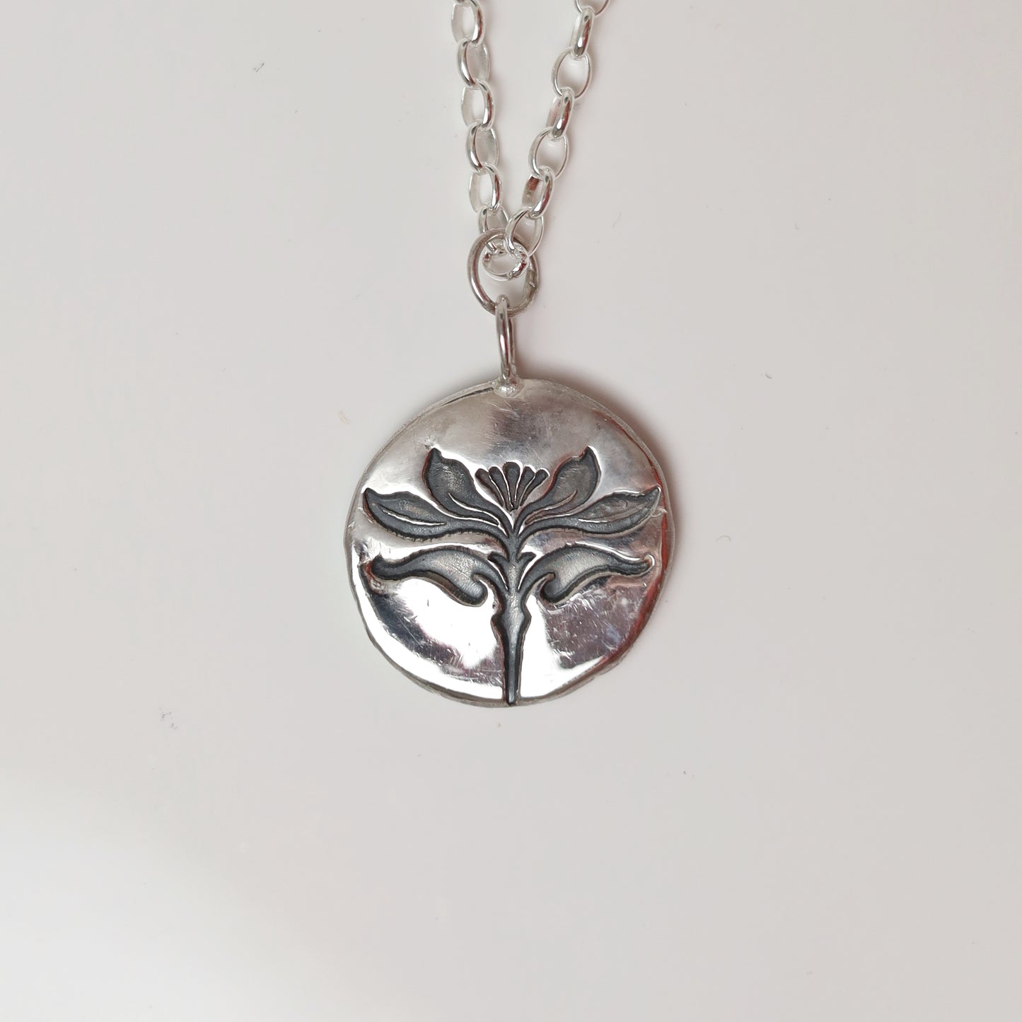 Sterling Silver Floral Pendant 1