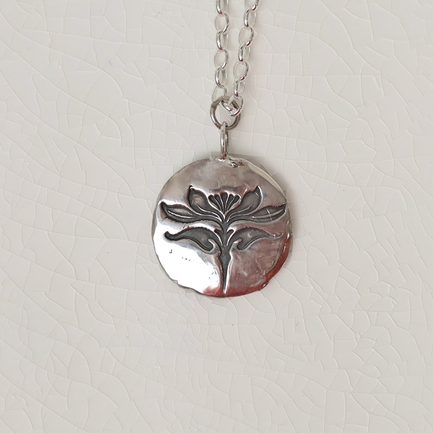 Sterling Silver Floral Pendant 2