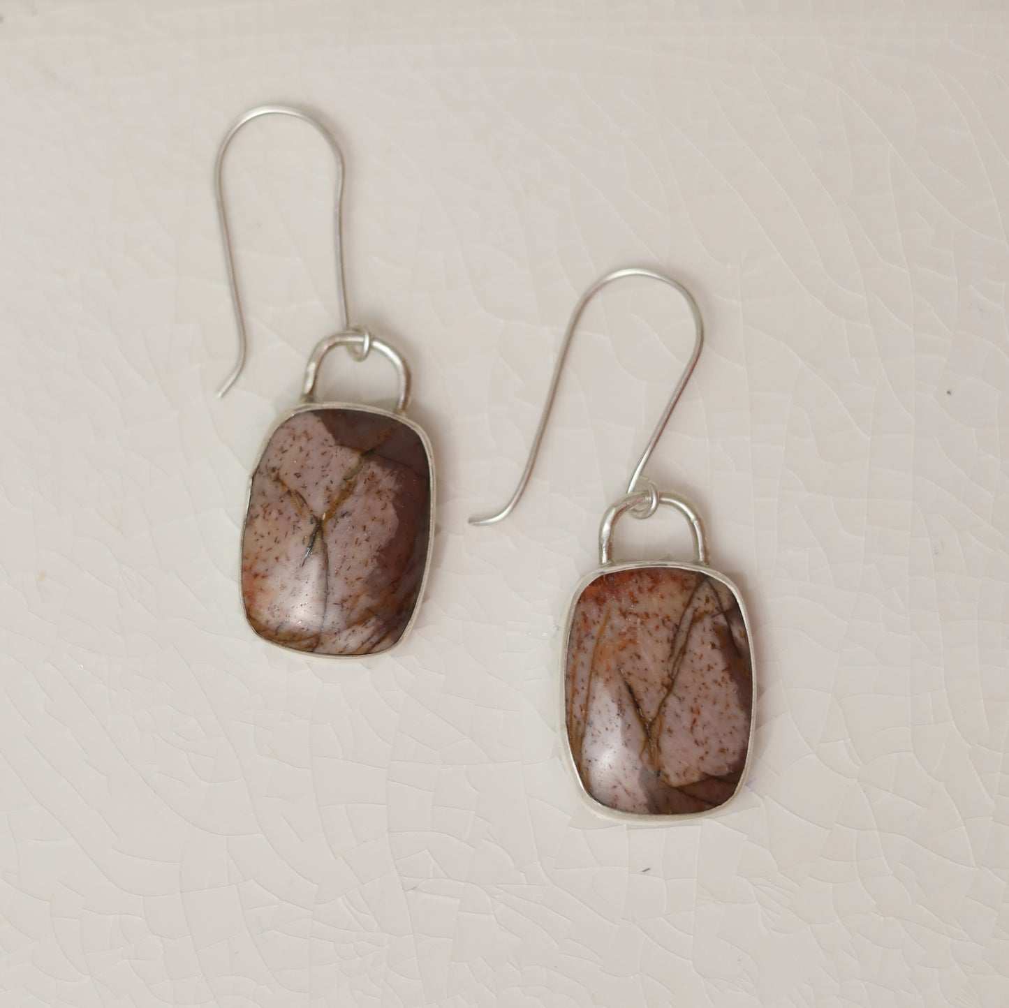 Sterling Silver Agate Earrings