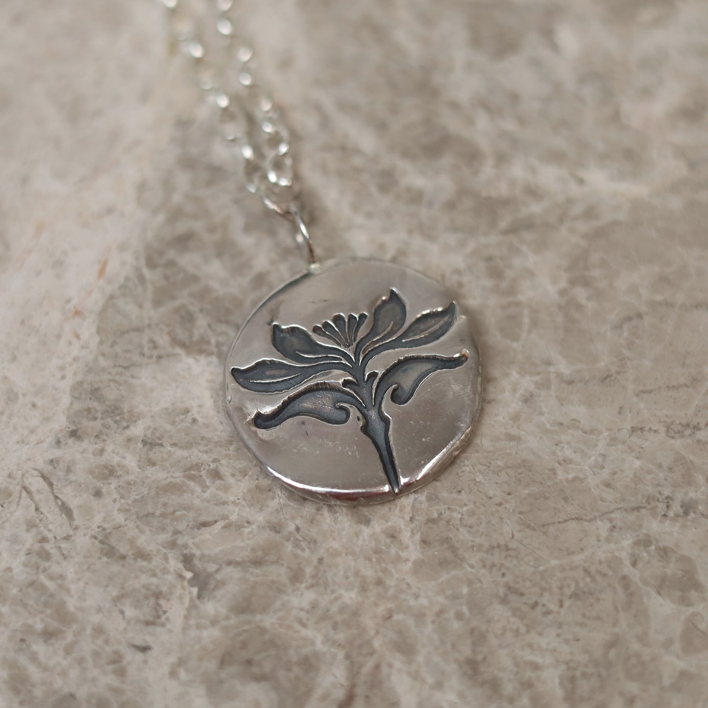 Sterling Silver Floral Pendant 1
