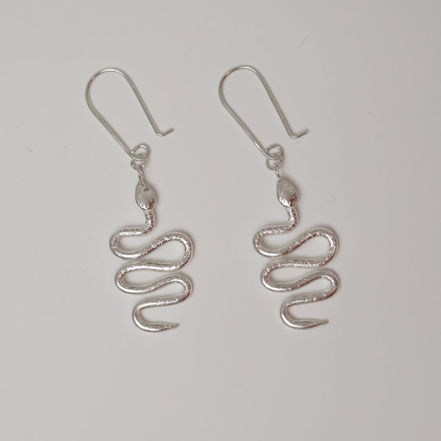 Sterling Silver Serpent Earrings