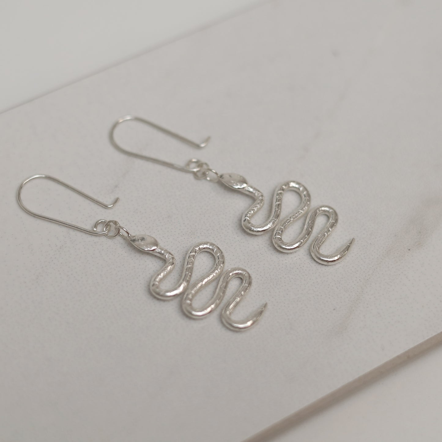 Sterling Silver Serpent Earrings