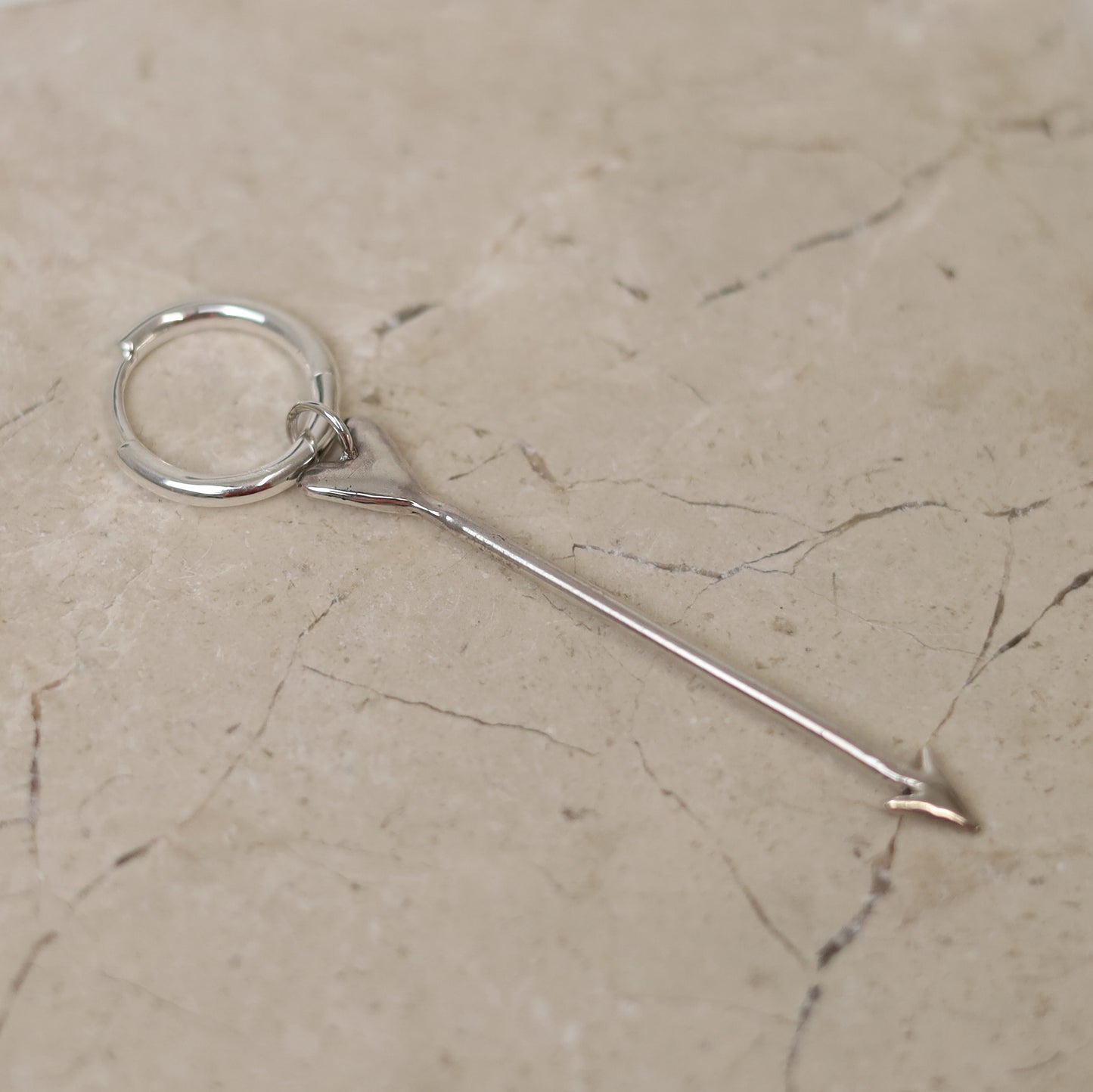 Sterling Silver Arrow Hoops