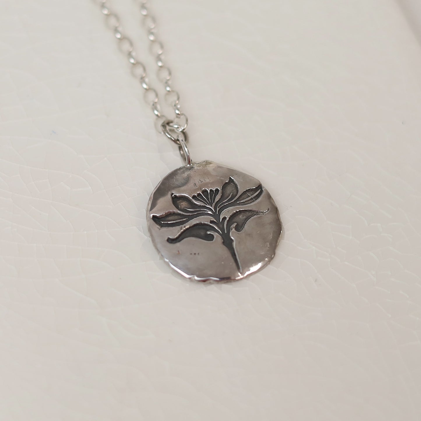 Sterling Silver Floral Pendant 2