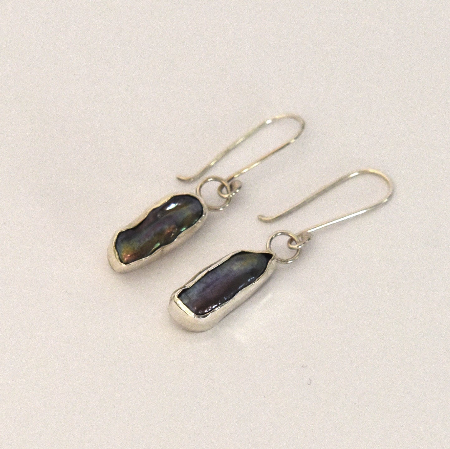 Black Keshi Pearl Earrings