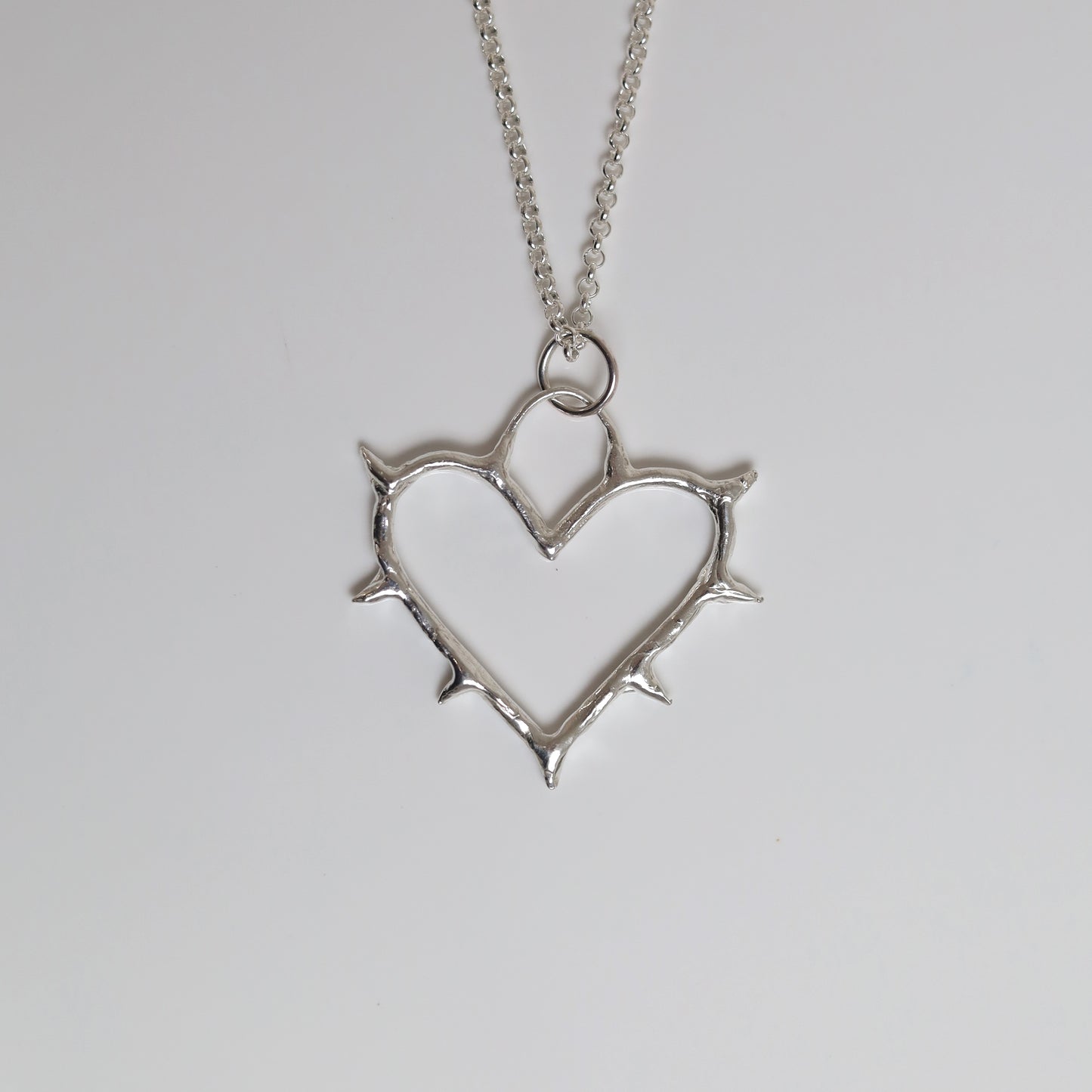 Sterling Silver Cold Hearted Pendant