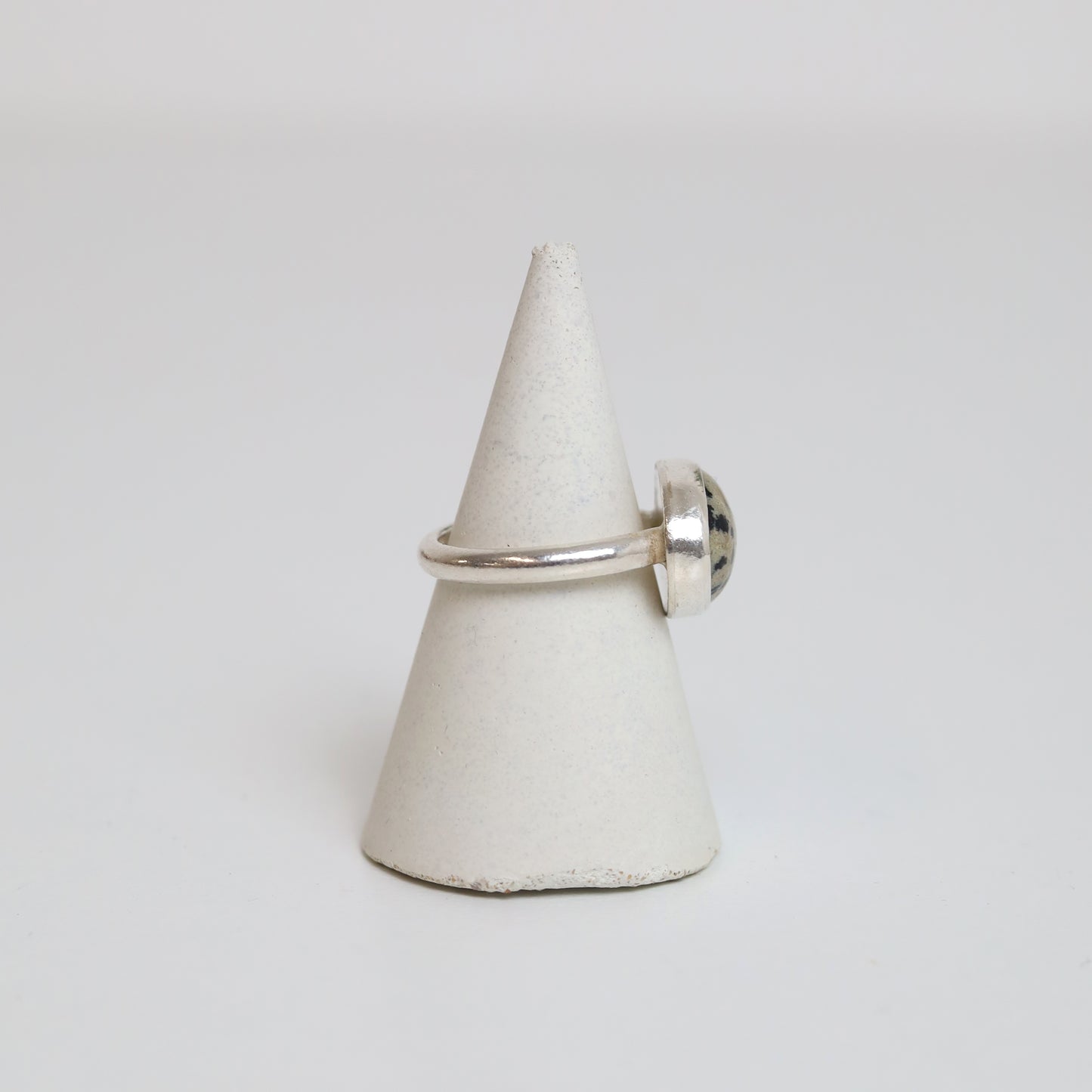 Sterling Silver Dalmatian Jasper Ring