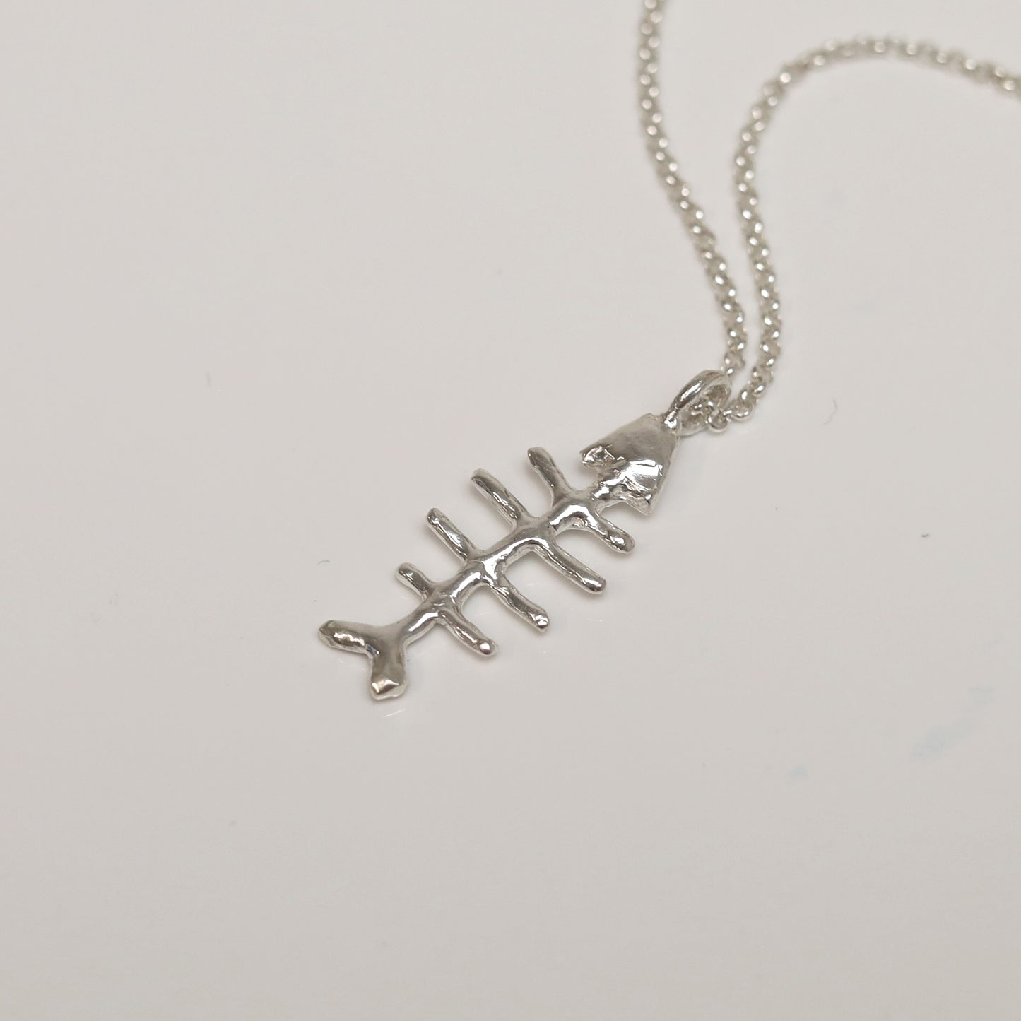 Sterling Silver Fishbone Pendant