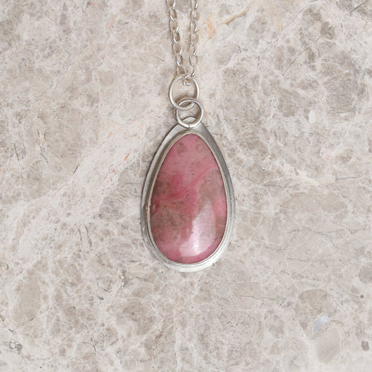 Sterling Silver Pink Opal Pendant