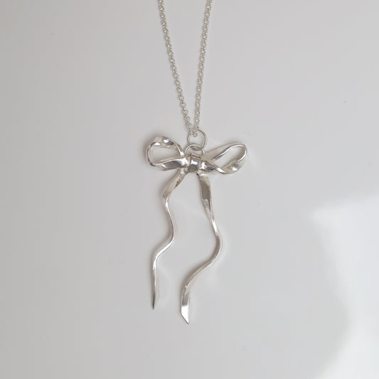 Sterling Silver Ribbon Pendant