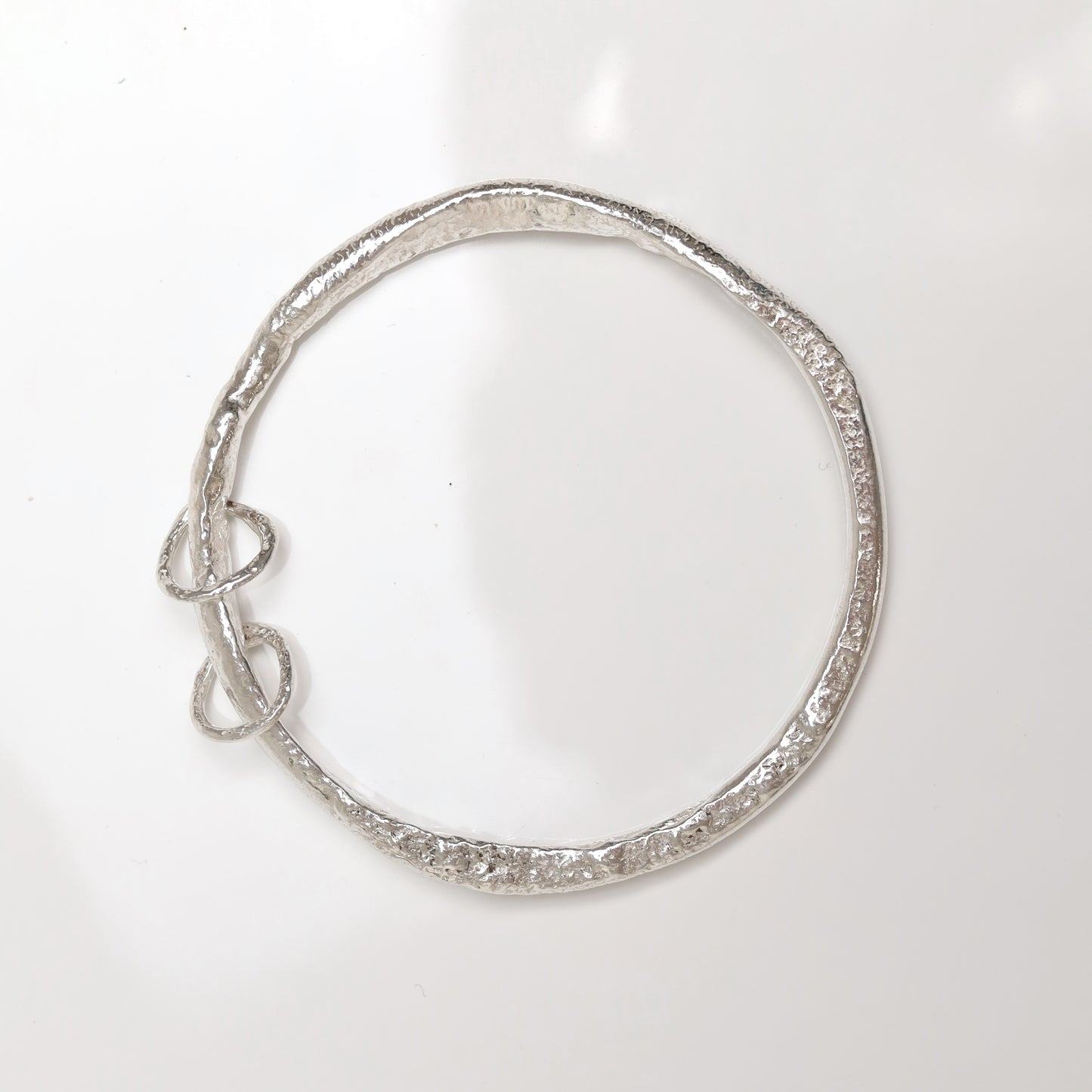 Sterling Silver River Bangle - two