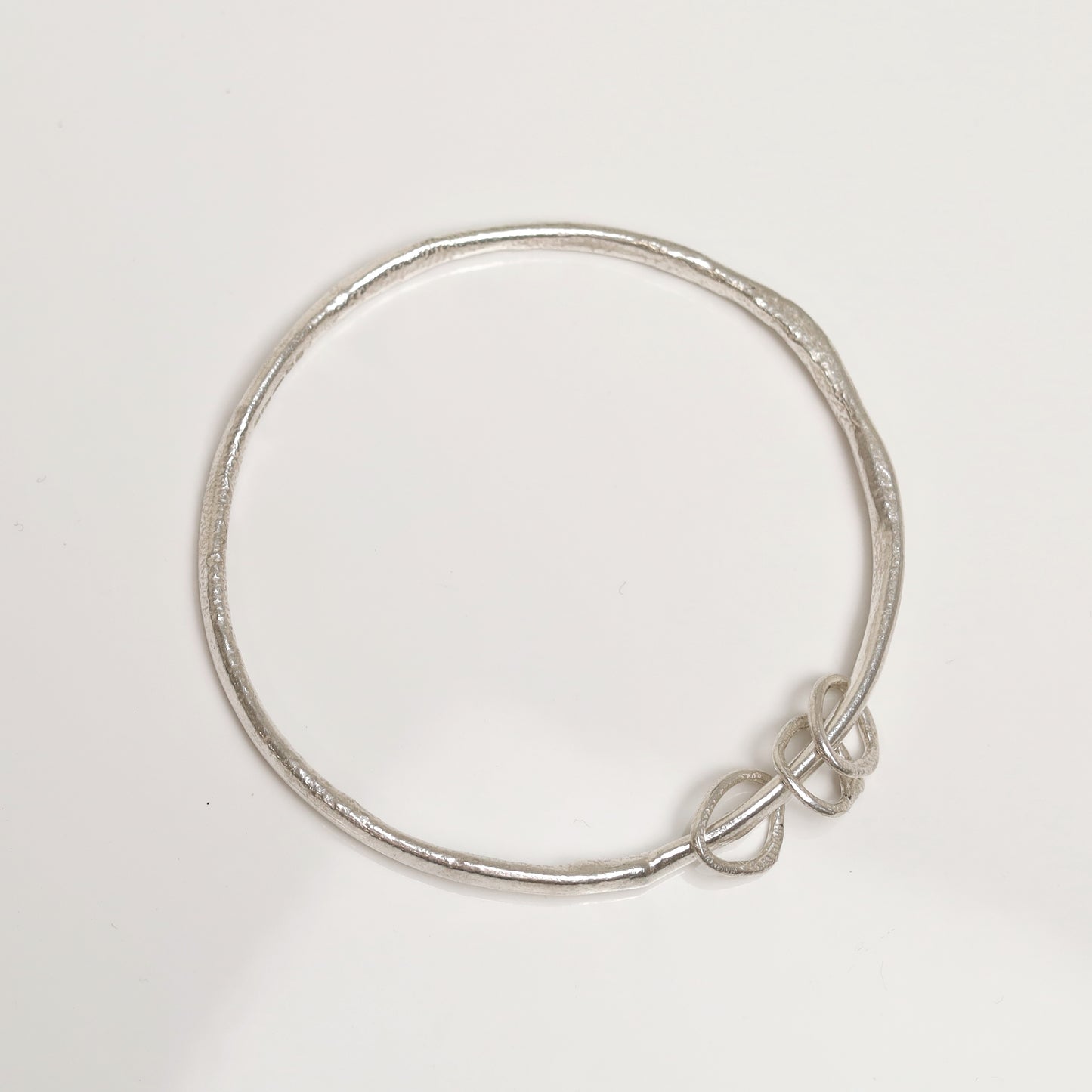 Sterling Silver River Bangle - three