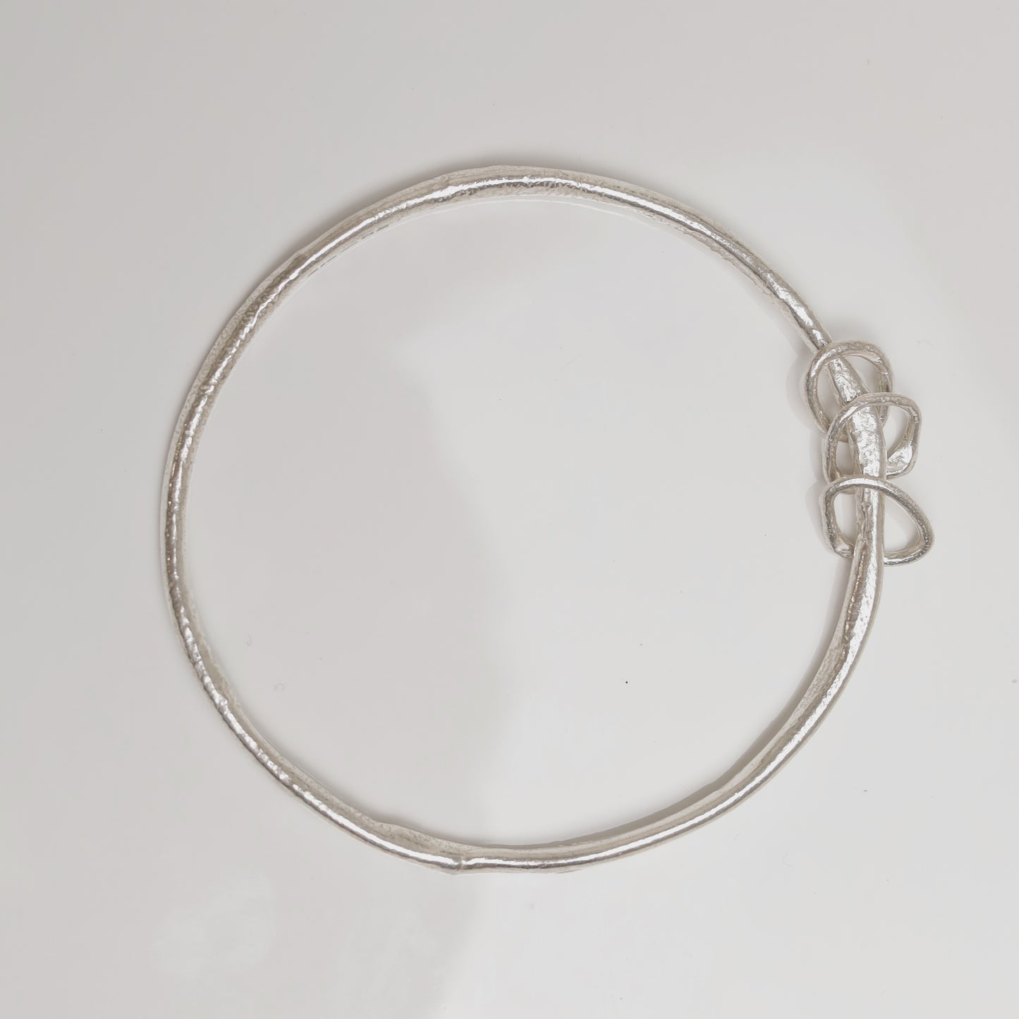 Sterling Silver River Bangle - three