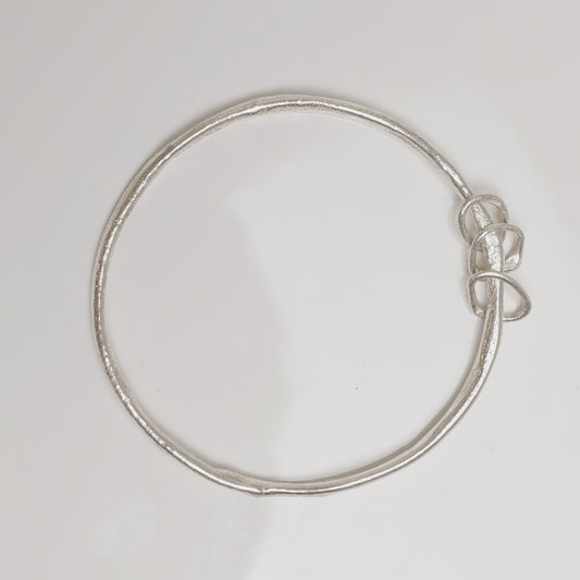 Sterling Silver River Bangle - three