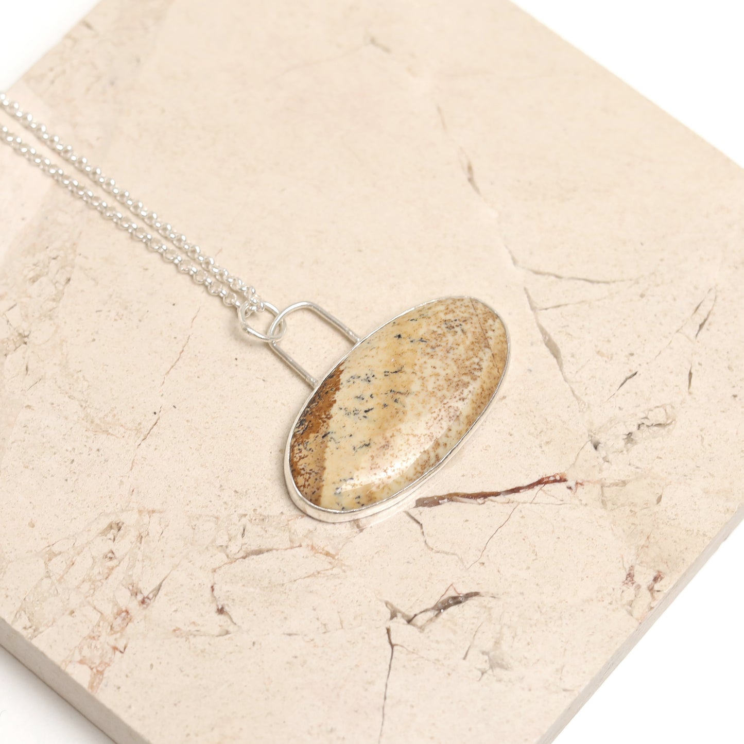 Sterling Silver Desert Jasper Pendant