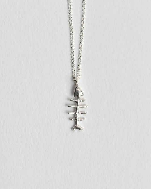 Sterling Silver Fishbone Pendant