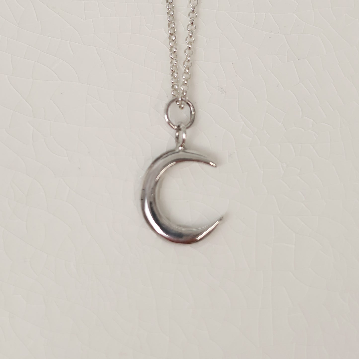Sterling Silver Crescent Moon Pendant