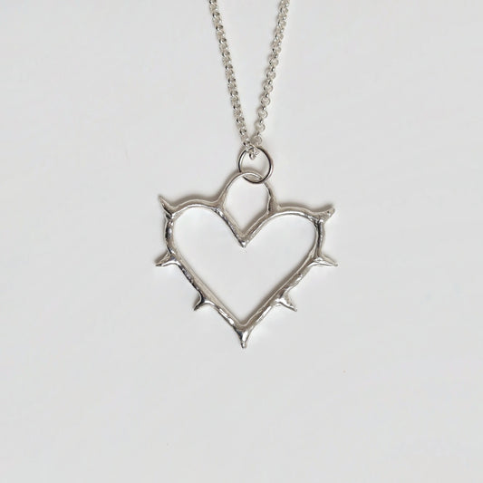 Sterling Silver Cold Hearted Pendant
