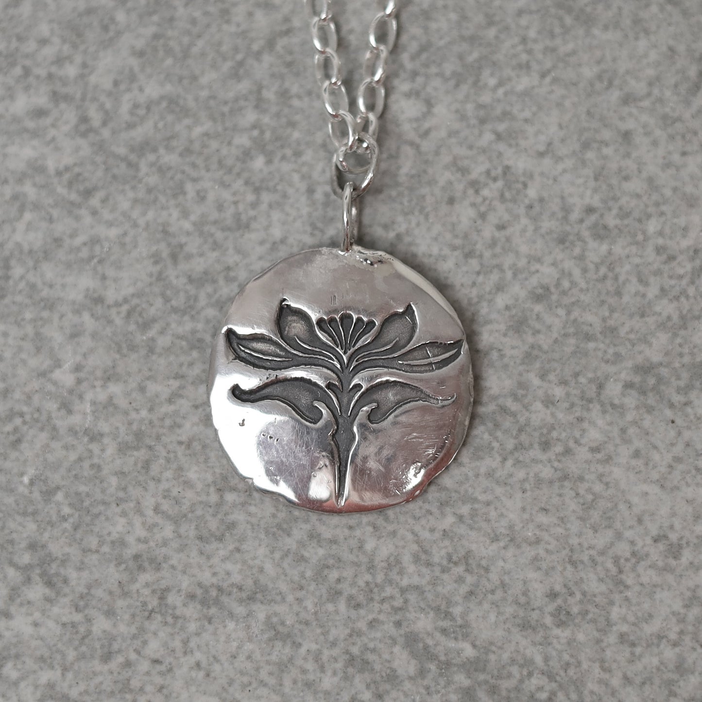 Sterling Silver Floral Pendant 2
