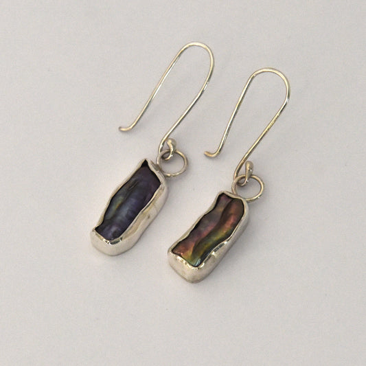 Black Keshi Pearl Earrings