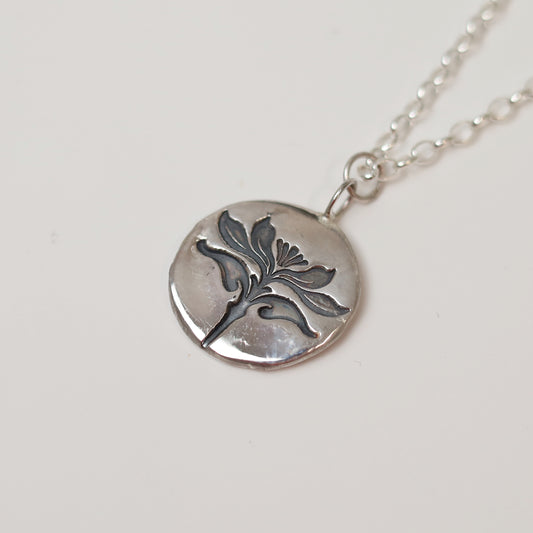 Sterling Silver Floral Pendant 1