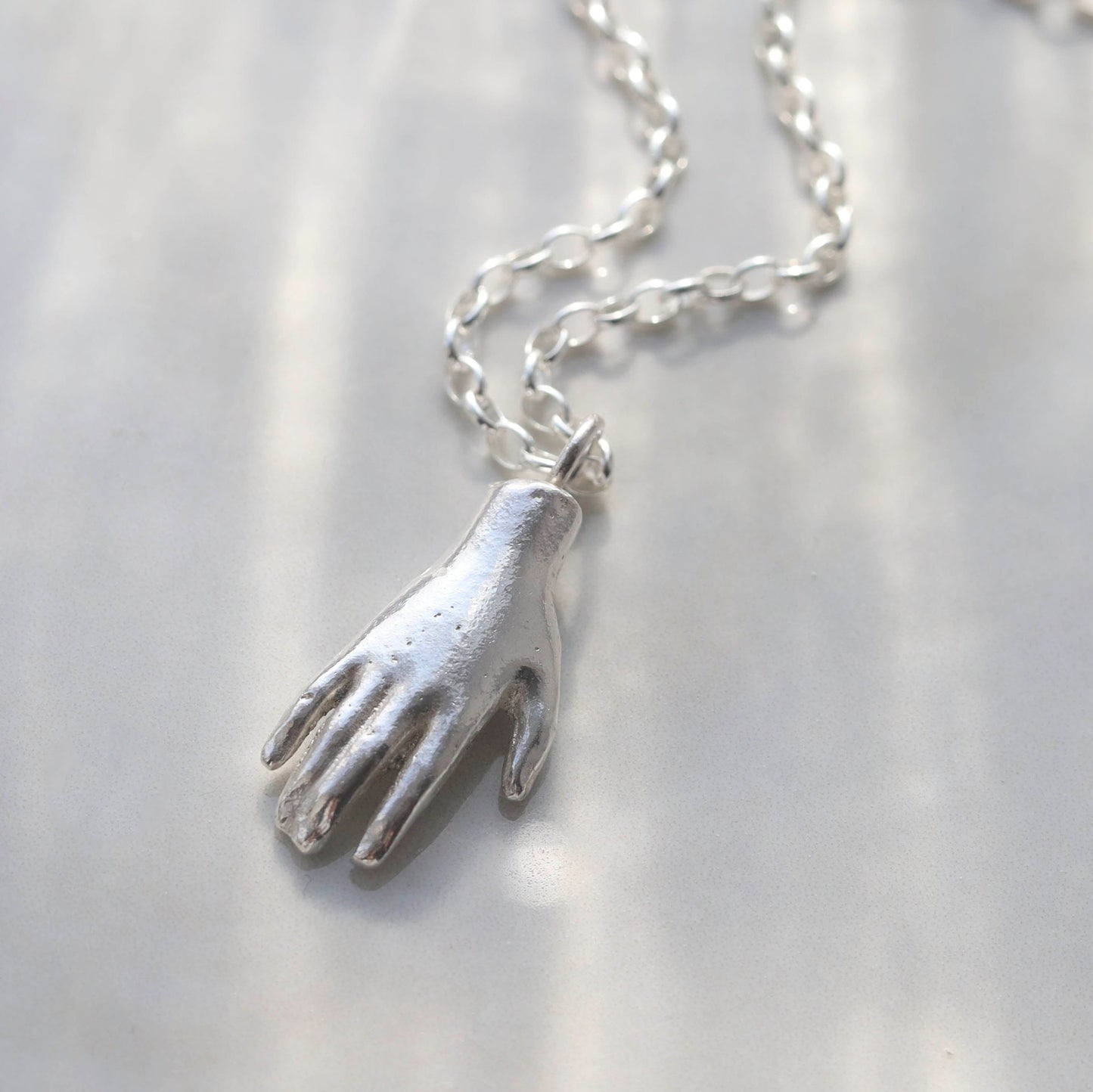 Sterling Silver Barbie Hand Pendant