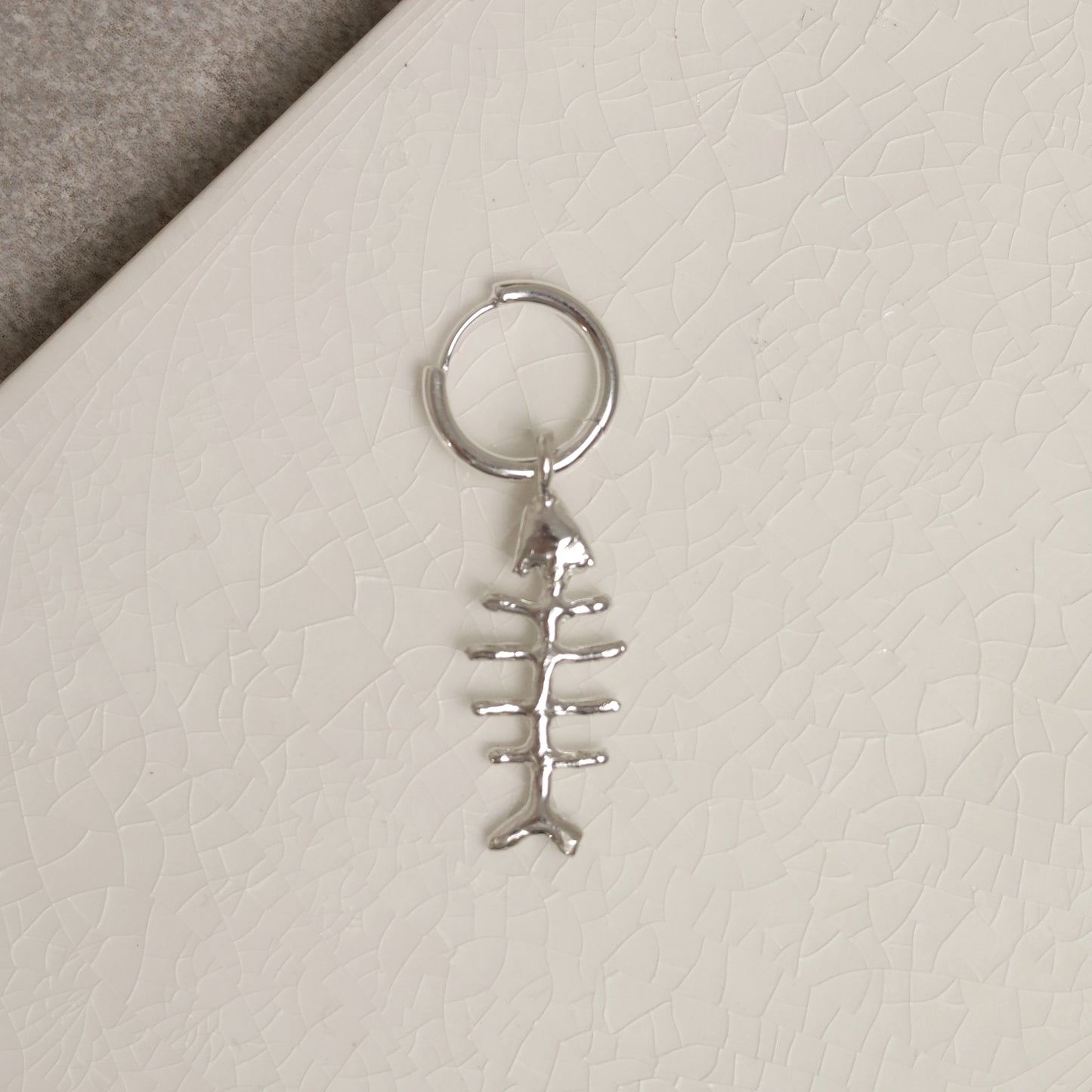 Sterling Silver Fishbone Hoops