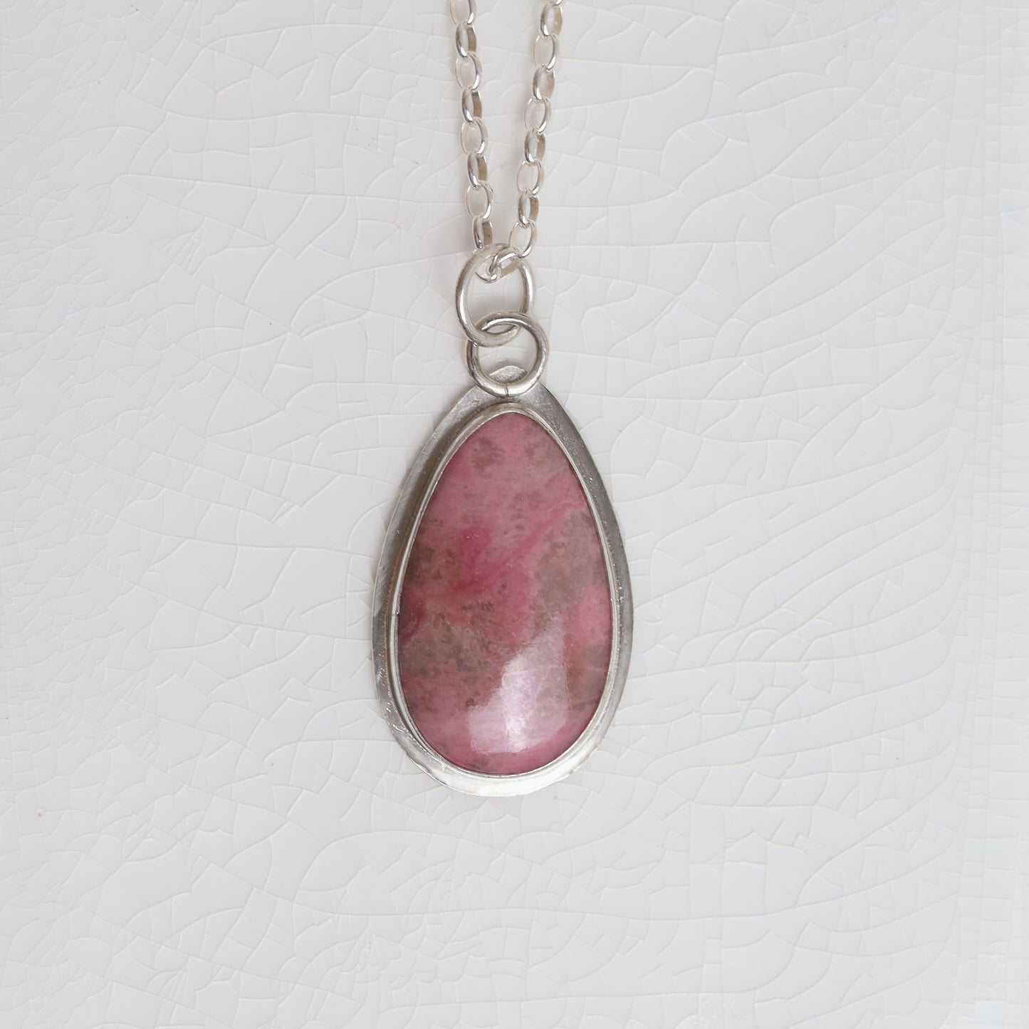 Sterling Silver Pink Opal Pendant