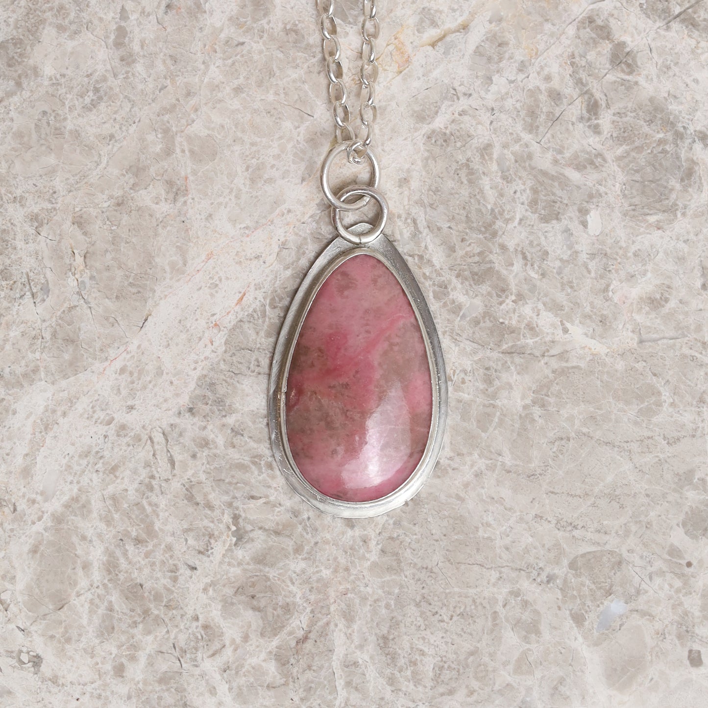 Sterling Silver Pink Opal Pendant