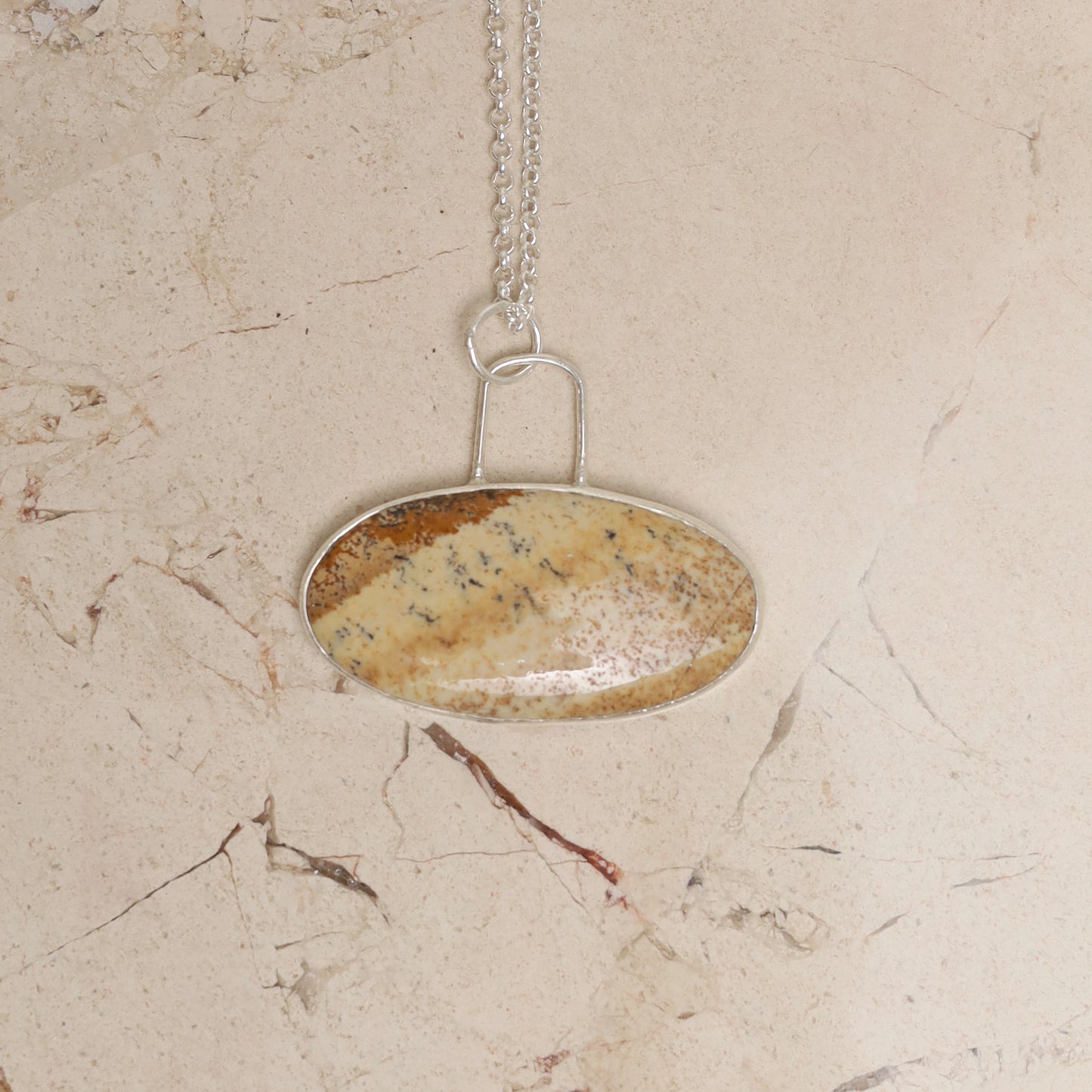 Sterling Silver Desert Jasper Pendant