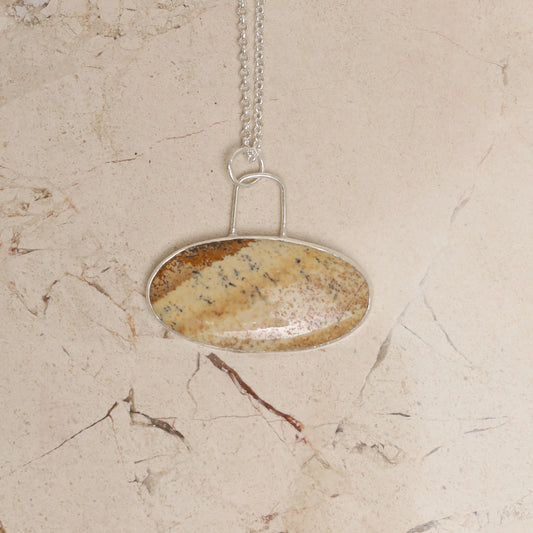 Sterling Silver Desert Jasper Pendant