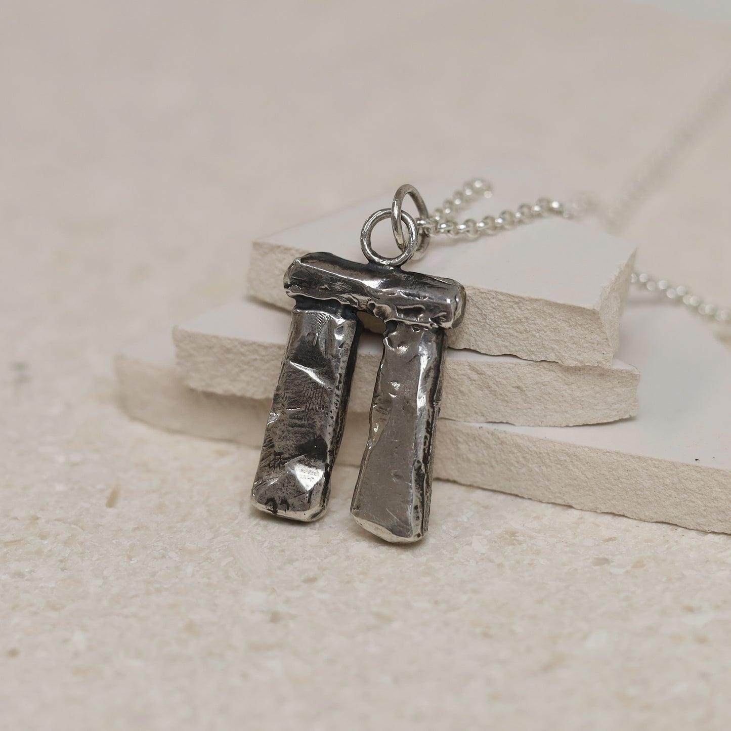 Sterling Silver Stonehenge Pendant - large