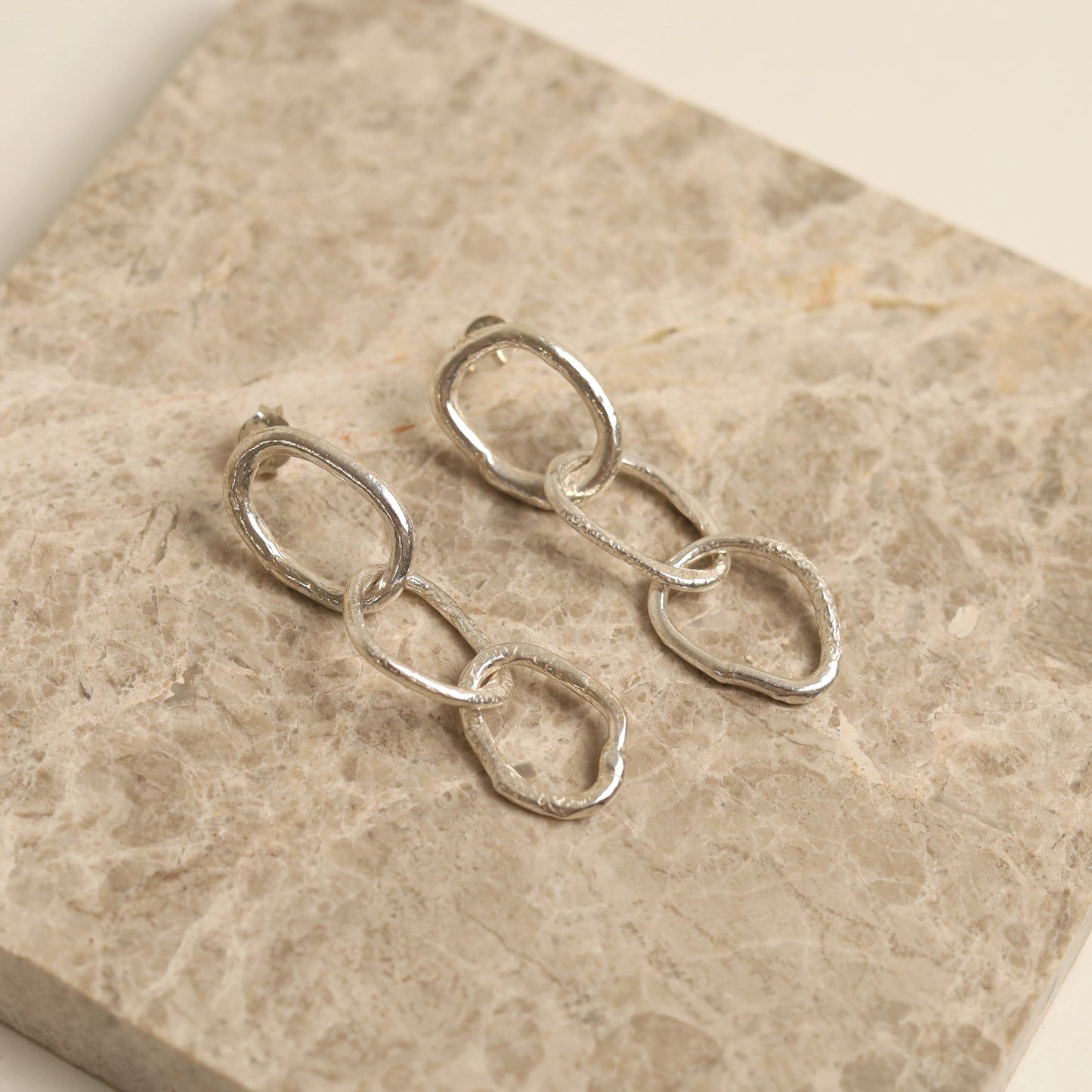 Sterling Silver Sea Storm Triple Earrings